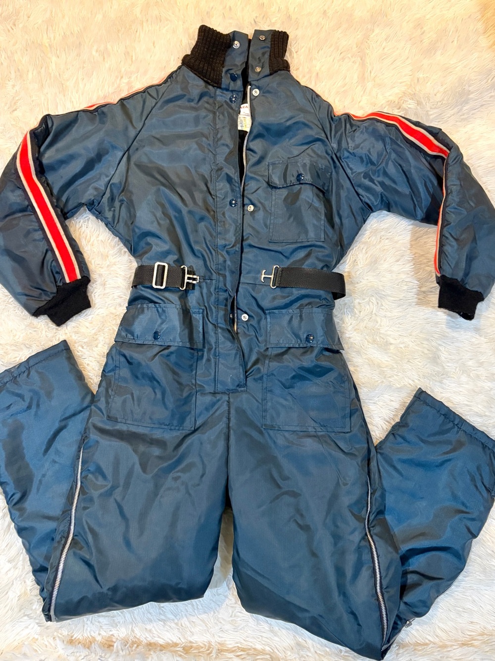 Vintage 70s Zerowear by Hyman One Piece Snowsuit Ladies Small Retro Ski Jumpsuit